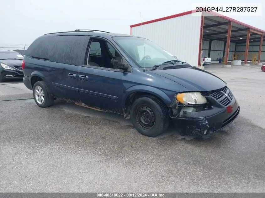 2007 Dodge Grand Caravan Sxt VIN: 2D4GP44L27R287527 Lot: 40318622