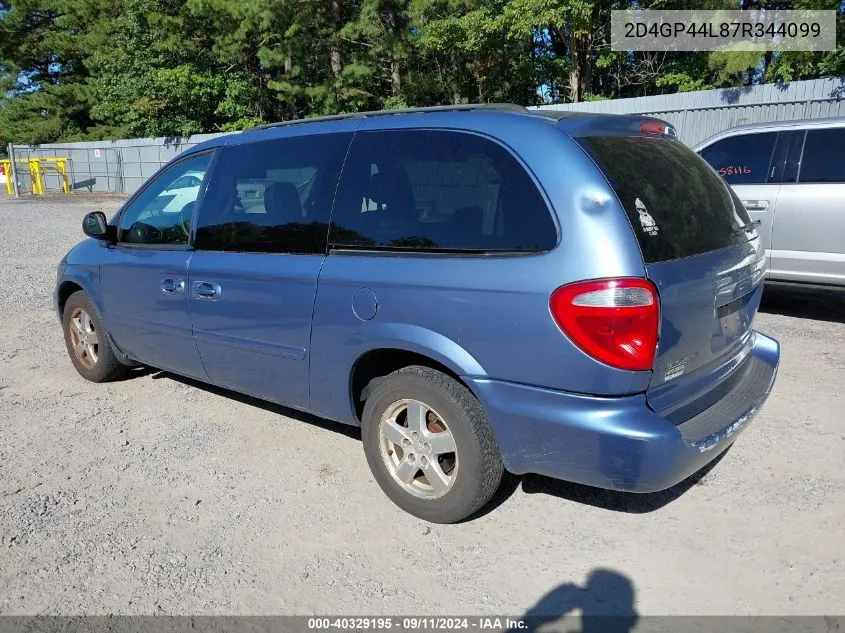 2D4GP44L87R344099 2007 Dodge Grand Caravan Sxt