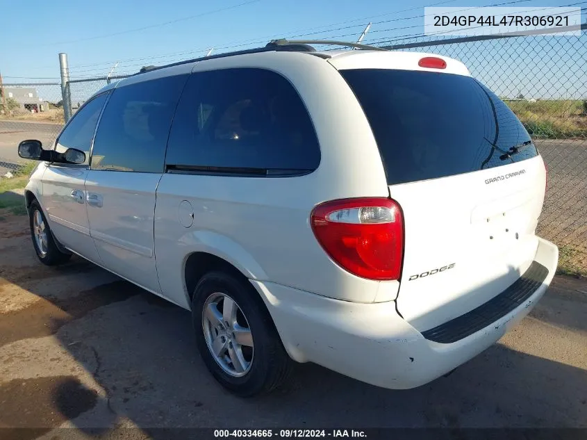 2D4GP44L47R306921 2007 Dodge Grand Caravan Sxt