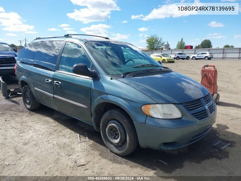 2007 Dodge Grand Caravan Se VIN: 1D8GP24RX7B139695 Lot: 40359933