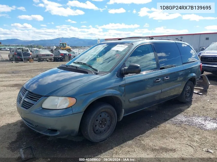 2007 Dodge Grand Caravan Se VIN: 1D8GP24RX7B139695 Lot: 40359933