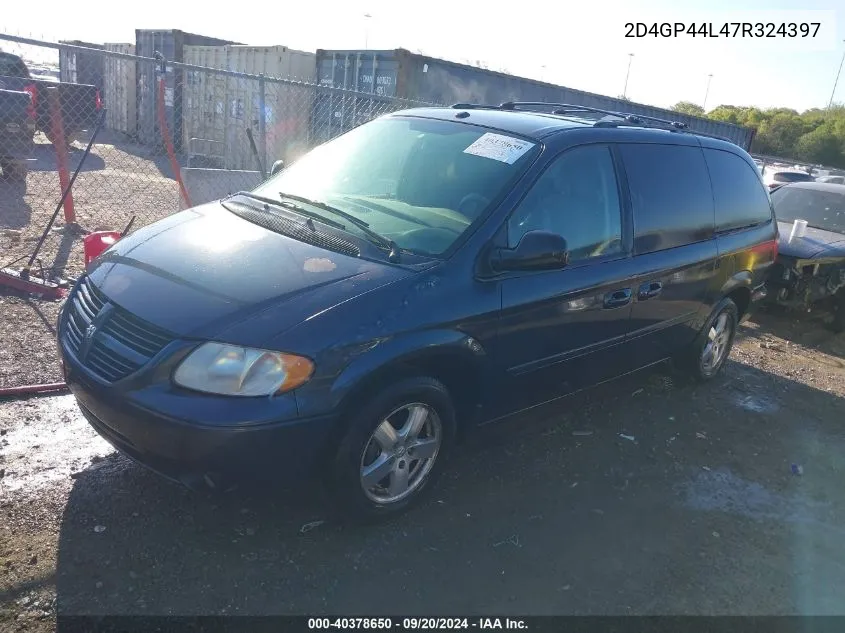 2007 Dodge Grand Caravan Sxt VIN: 2D4GP44L47R324397 Lot: 40378650