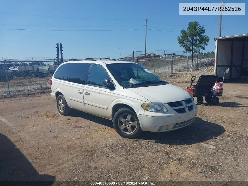 2007 Dodge Grand Caravan Sxt VIN: 2D4GP44L77R262526 Lot: 40378699