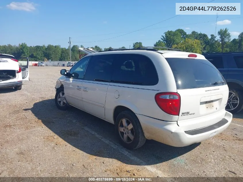 2D4GP44L77R262526 2007 Dodge Grand Caravan Sxt