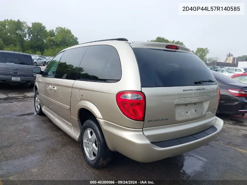 2007 Dodge Grand Caravan Sxt VIN: 2D4GP44L57R140585 Lot: 40380066