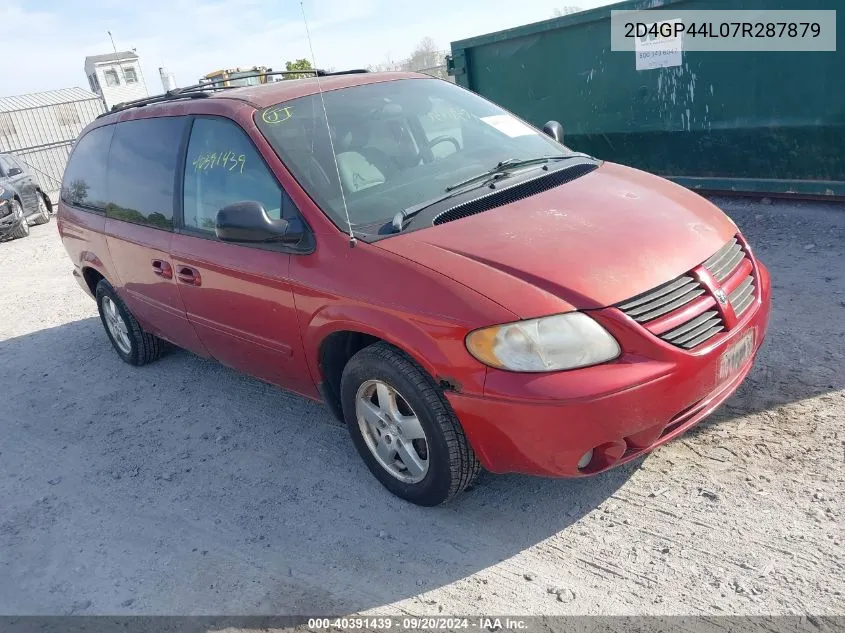 2007 Dodge Grand Caravan Sxt VIN: 2D4GP44L07R287879 Lot: 40391439