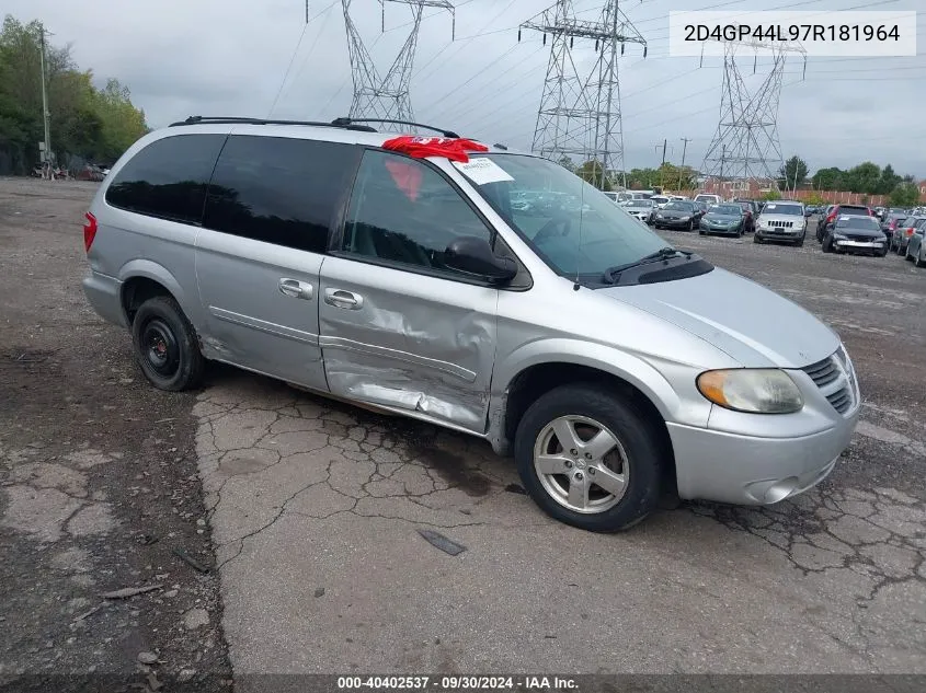 2D4GP44L97R181964 2007 Dodge Grand Caravan Sxt