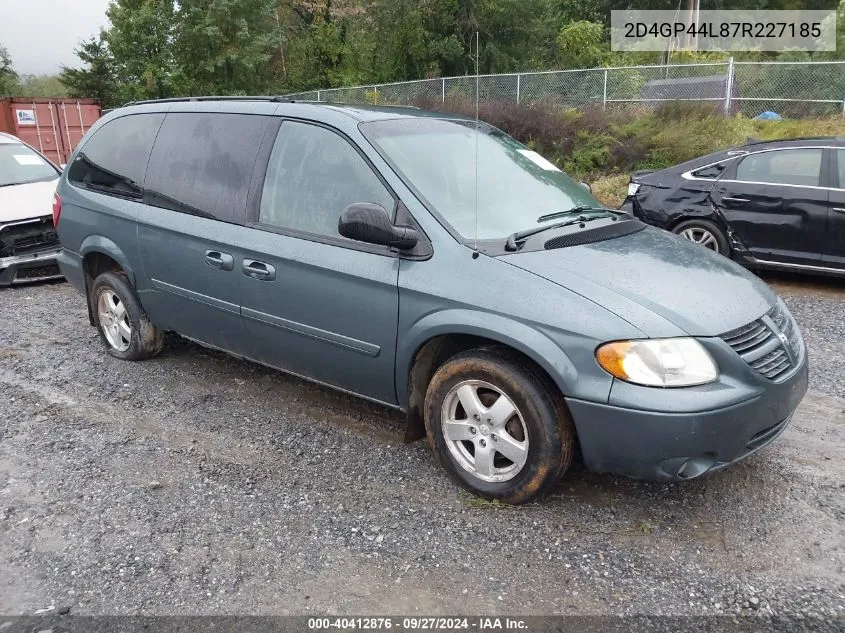 2007 Dodge Grand Caravan Sxt VIN: 2D4GP44L87R227185 Lot: 40412876