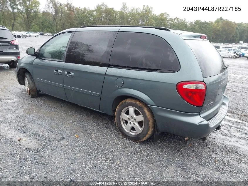 2D4GP44L87R227185 2007 Dodge Grand Caravan Sxt