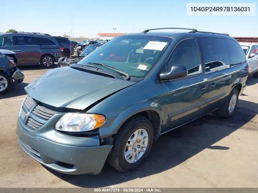 2007 Dodge Grand Caravan Se VIN: 1D4GP24R97B136031 Lot: 40417278