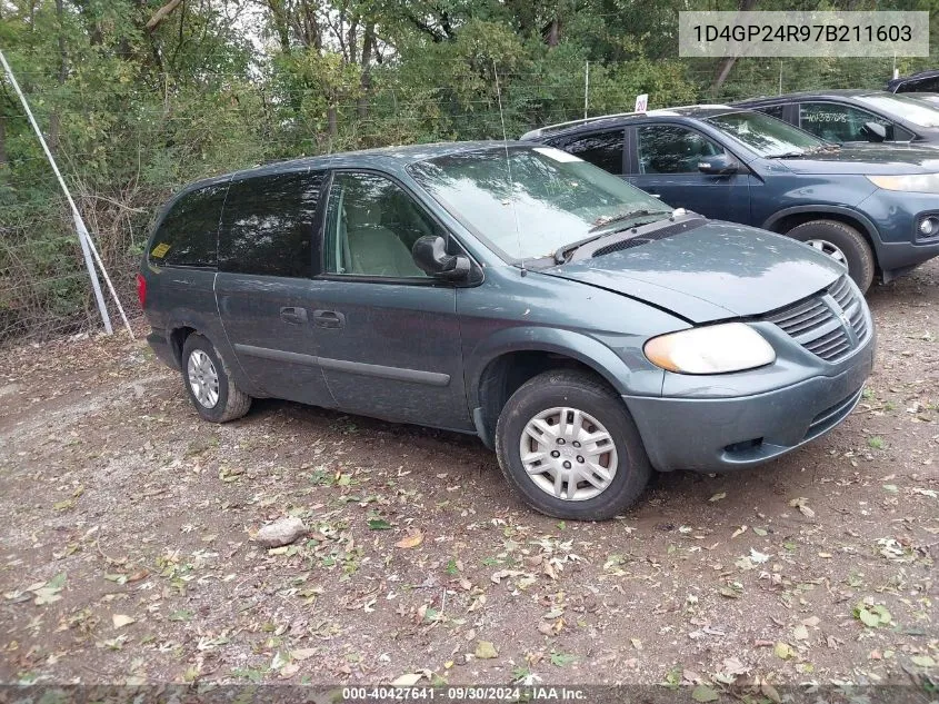 2007 Dodge Grand Caravan Se VIN: 1D4GP24R97B211603 Lot: 40427641