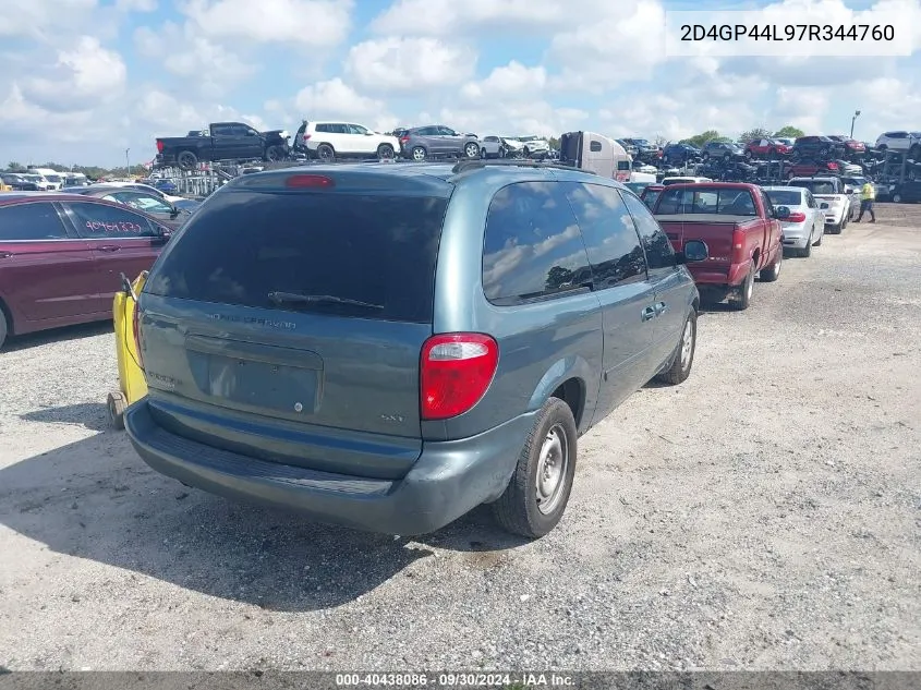 2D4GP44L97R344760 2007 Dodge Grand Caravan Sxt