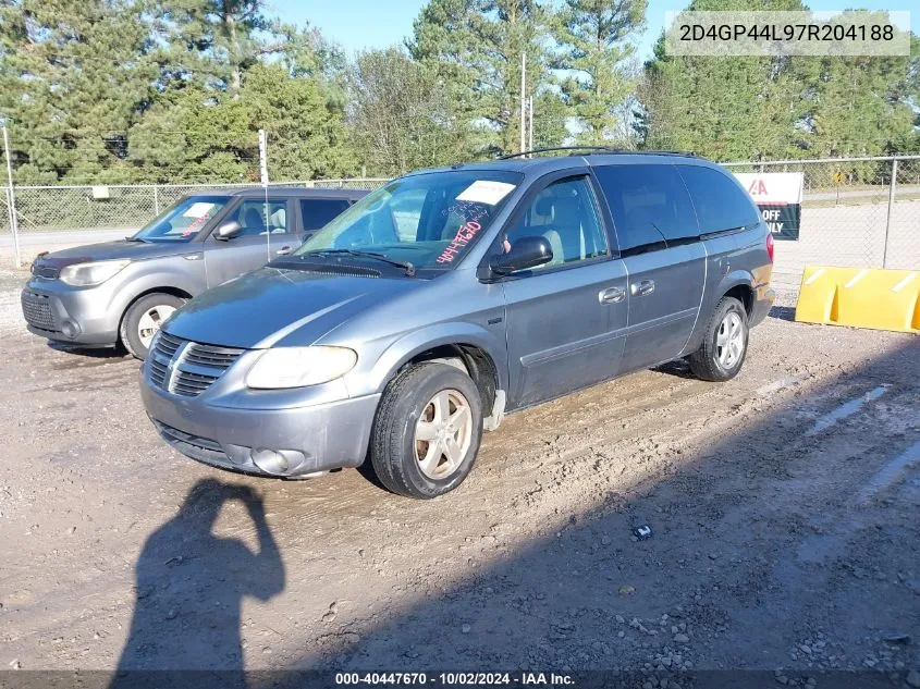 2007 Dodge Grand Caravan Sxt VIN: 2D4GP44L97R204188 Lot: 40447670