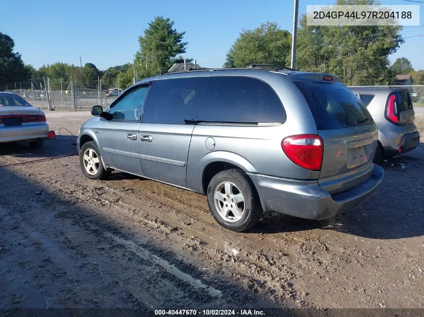 2007 Dodge Grand Caravan Sxt VIN: 2D4GP44L97R204188 Lot: 40447670