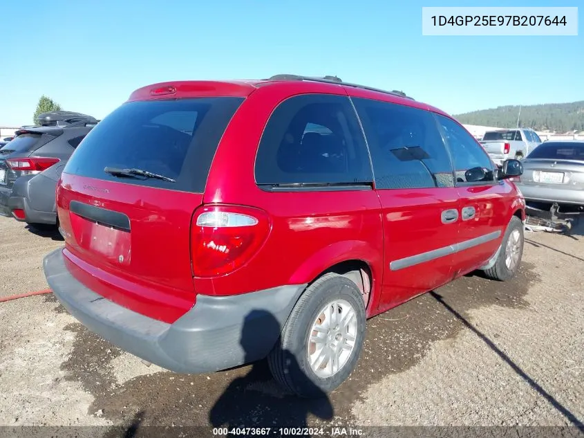 1D4GP25E97B207644 2007 Dodge Caravan Se