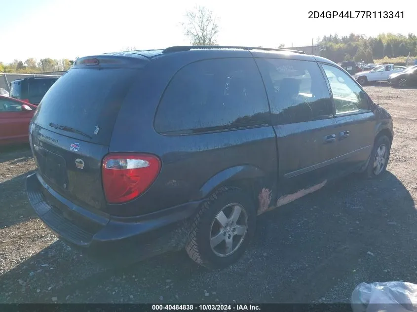 2D4GP44L77R113341 2007 Dodge Grand Caravan Sxt