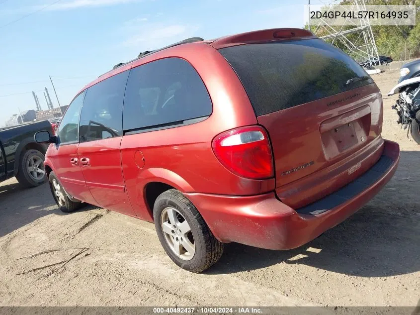 2007 Dodge Grand Caravan Sxt VIN: 2D4GP44L57R164935 Lot: 40492437