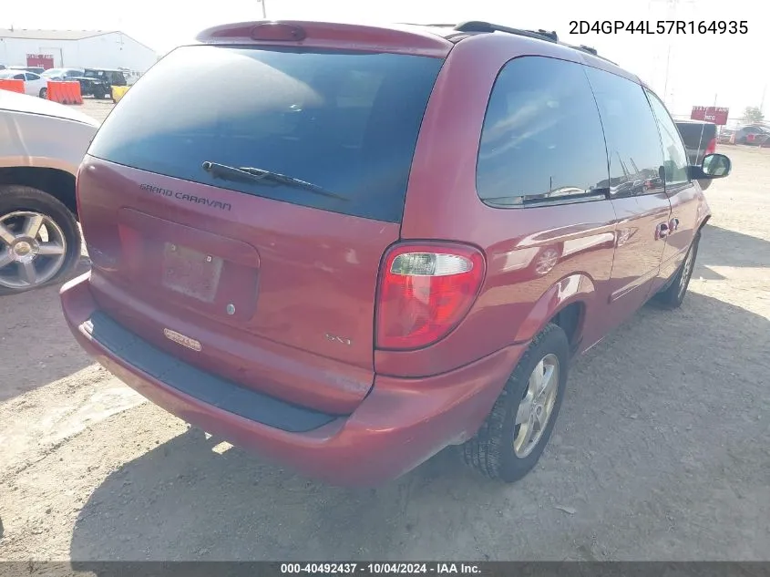 2007 Dodge Grand Caravan Sxt VIN: 2D4GP44L57R164935 Lot: 40492437