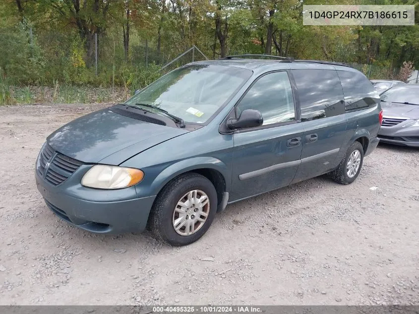 2007 Dodge Grand Caravan Se VIN: 1D4GP24RX7B186615 Lot: 40495325