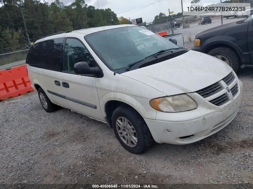 2007 Dodge Grand Caravan Se VIN: 1D46P24R77B262338 Lot: 40506540