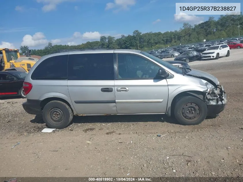 2007 Dodge Caravan Se VIN: 1D4GP25R37B238827 Lot: 40519902