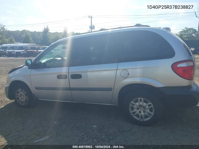 2007 Dodge Caravan Se VIN: 1D4GP25R37B238827 Lot: 40519902