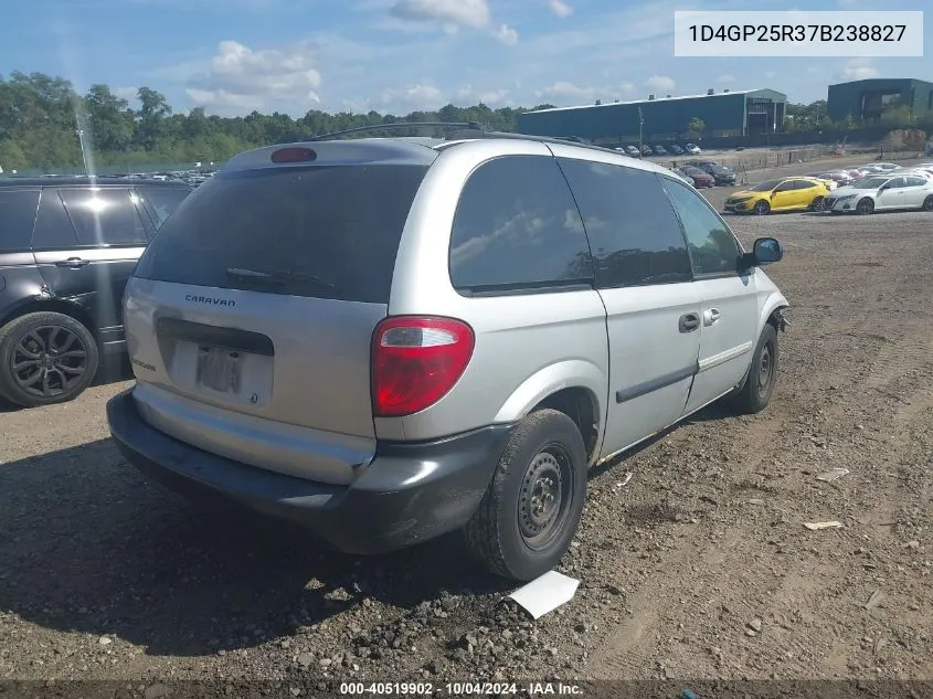 2007 Dodge Caravan Se VIN: 1D4GP25R37B238827 Lot: 40519902