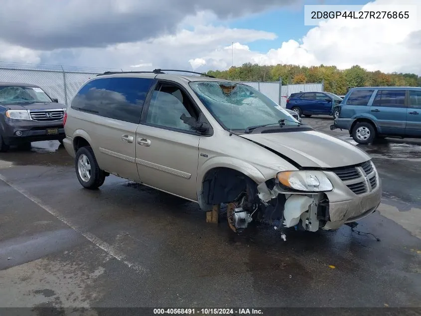 2007 Dodge Grand Caravan Sxt VIN: 2D8GP44L27R276865 Lot: 40568491