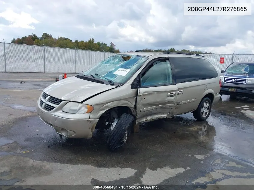 2007 Dodge Grand Caravan Sxt VIN: 2D8GP44L27R276865 Lot: 40568491