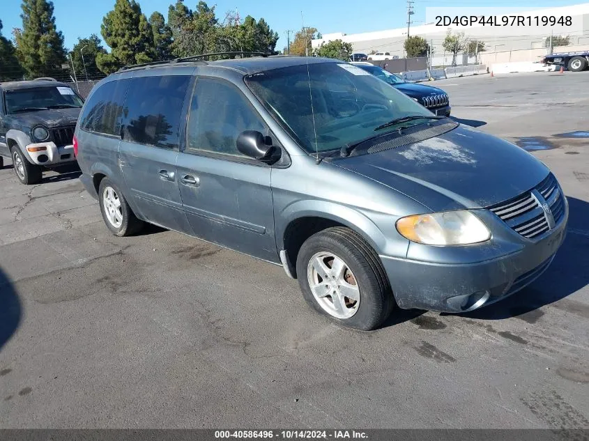 2007 Dodge Grand Caravan Sxt VIN: 2D4GP44L97R119948 Lot: 40586496