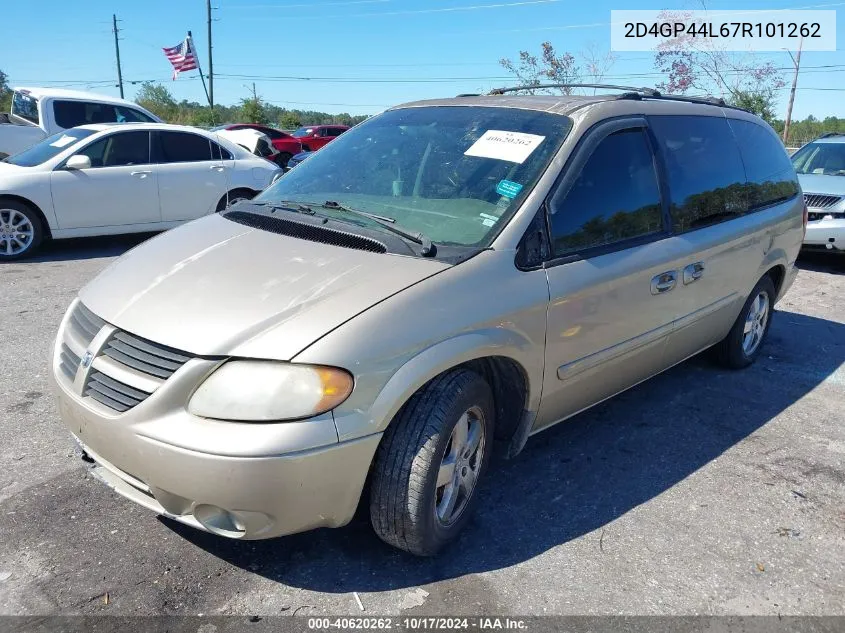 2007 Dodge Grand Caravan Sxt VIN: 2D4GP44L67R101262 Lot: 40620262