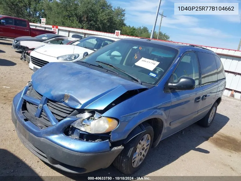 2007 Dodge Caravan Se VIN: 1D4GP25R77B104662 Lot: 40633750