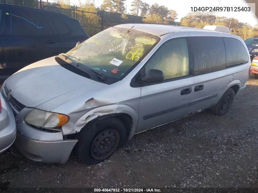 2007 Dodge Grand Caravan Se VIN: 1D4GP24R97B125403 Lot: 40647932