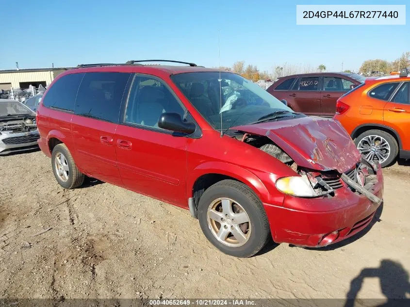 2007 Dodge Grand Caravan Sxt VIN: 2D4GP44L67R277440 Lot: 40652649