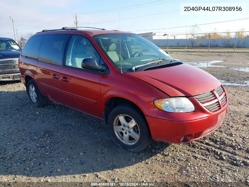 2007 Dodge Grand Caravan Sxt VIN: 2D4GP44L07R308956 Lot: 40689351