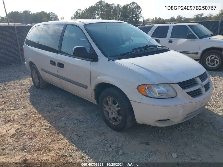 2007 Dodge Grand Caravan Se VIN: 1D8GP24E97B250767 Lot: 40708821