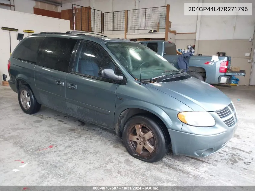 2007 Dodge Grand Caravan Sxt VIN: 2D4GP44L47R271796 Lot: 40757587