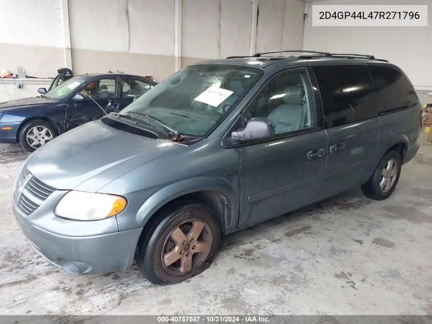 2007 Dodge Grand Caravan Sxt VIN: 2D4GP44L47R271796 Lot: 40757587