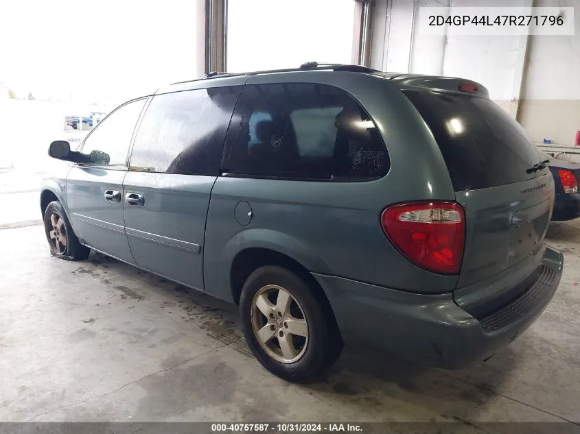 2007 Dodge Grand Caravan Sxt VIN: 2D4GP44L47R271796 Lot: 40757587