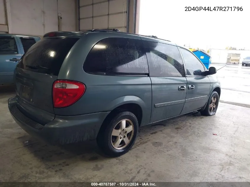 2007 Dodge Grand Caravan Sxt VIN: 2D4GP44L47R271796 Lot: 40757587