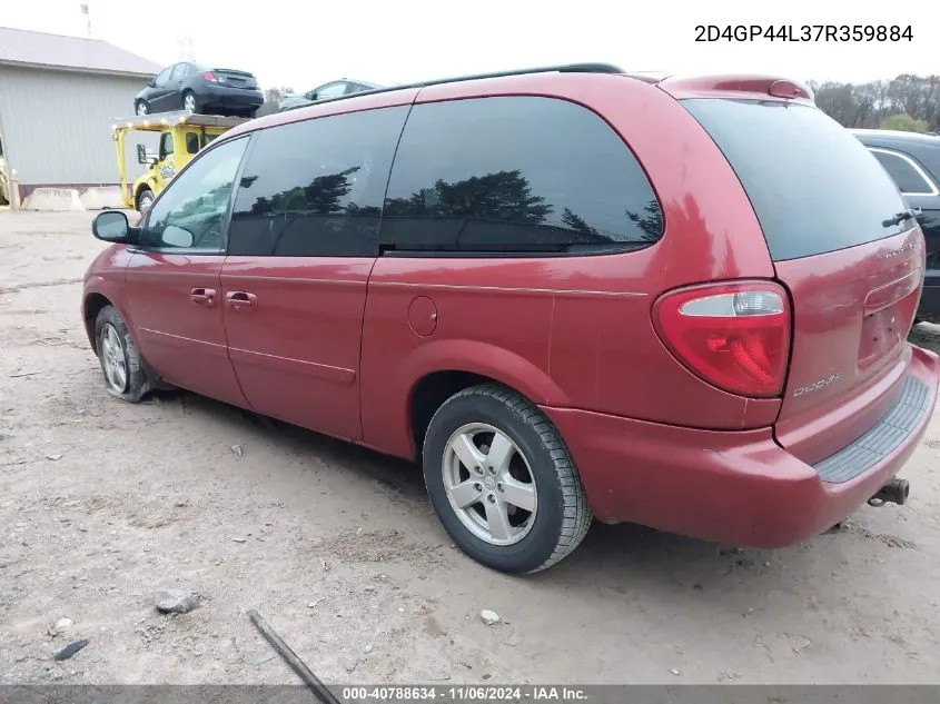 2007 Dodge Grand Caravan Sxt VIN: 2D4GP44L37R359884 Lot: 40788634