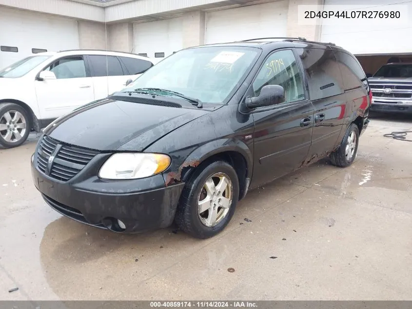 2007 Dodge Grand Caravan Sxt VIN: 2D4GP44L07R276980 Lot: 40859174