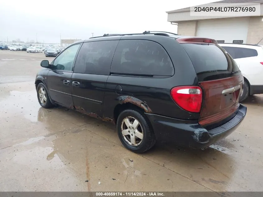 2007 Dodge Grand Caravan Sxt VIN: 2D4GP44L07R276980 Lot: 40859174