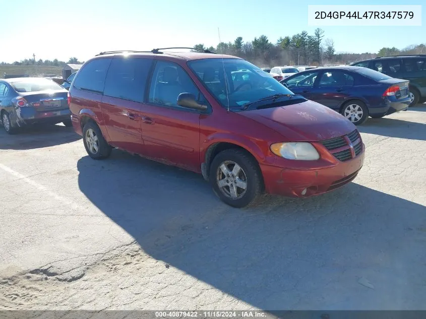 2007 Dodge Grand Caravan Sxt VIN: 2D4GP44L47R347579 Lot: 40879422