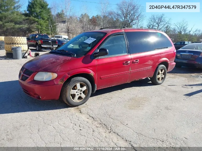 2007 Dodge Grand Caravan Sxt VIN: 2D4GP44L47R347579 Lot: 40879422