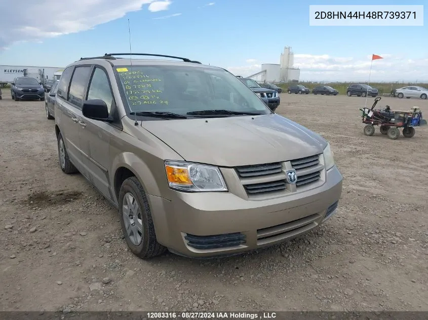 2008 Dodge Grand Caravan Se VIN: 2D8HN44H48R739371 Lot: 12083316