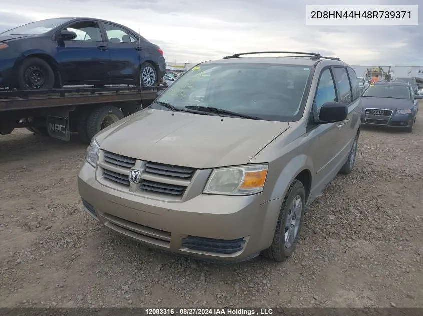 2008 Dodge Grand Caravan Se VIN: 2D8HN44H48R739371 Lot: 12083316