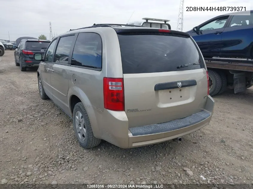 2008 Dodge Grand Caravan Se VIN: 2D8HN44H48R739371 Lot: 12083316