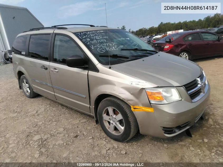 2008 Dodge Grand Caravan Se VIN: 2D8HN44H08R614187 Lot: 12090900