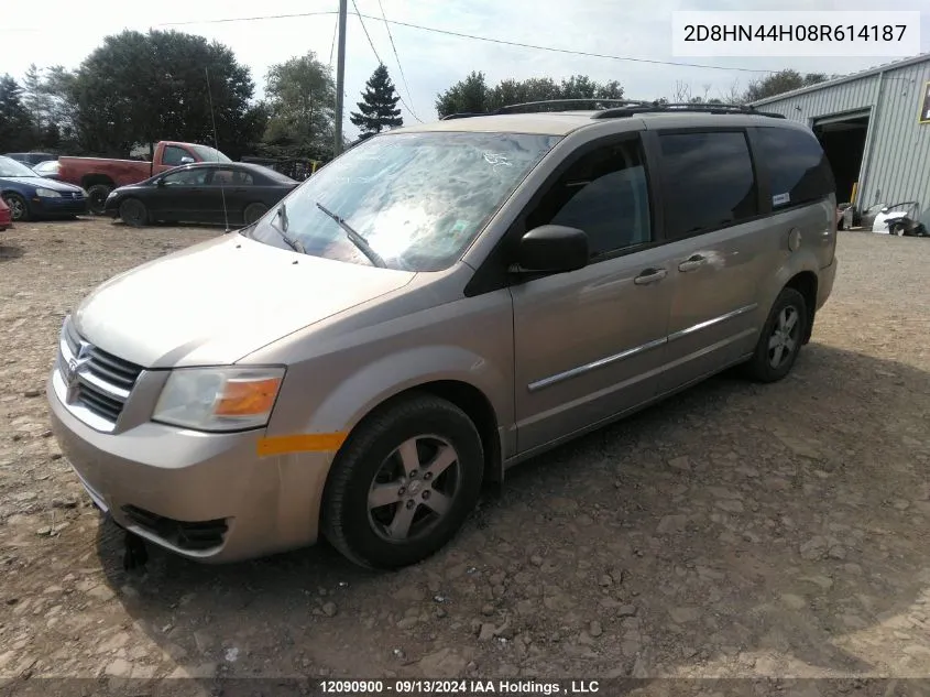 2008 Dodge Grand Caravan Se VIN: 2D8HN44H08R614187 Lot: 12090900